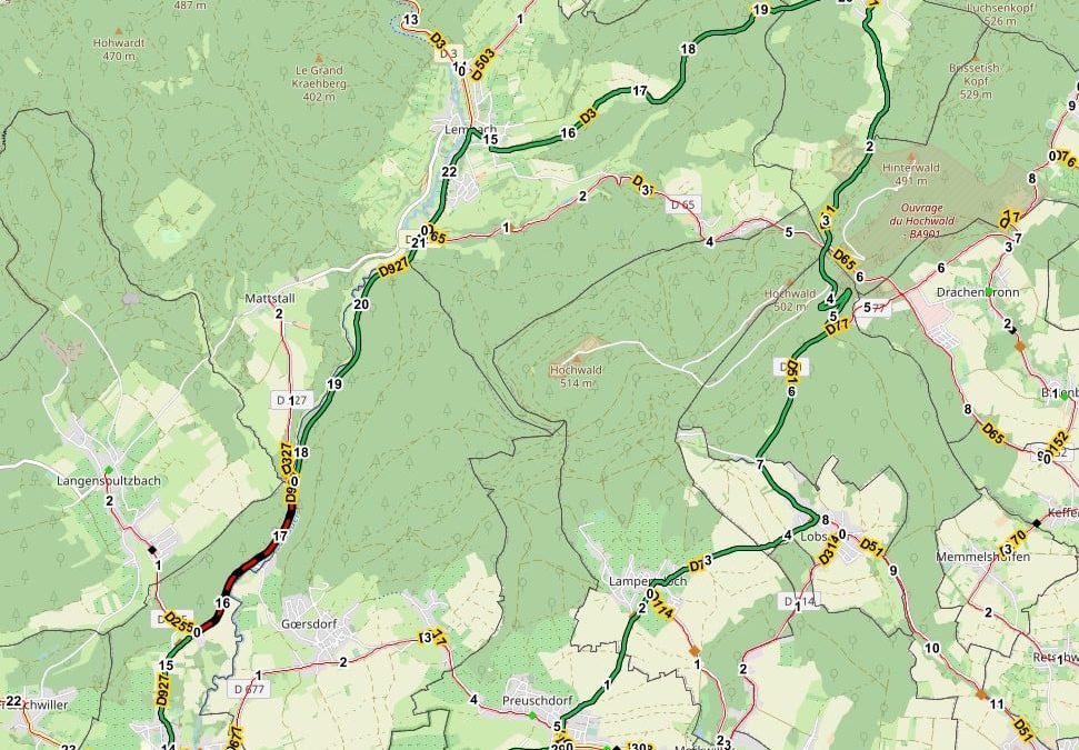 Travaux sur la D927 (Woerth-Lembach)